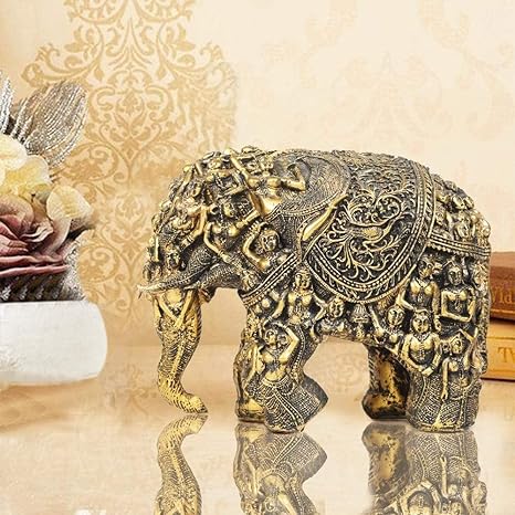 Carved for Rusticity Elephant Table Accent