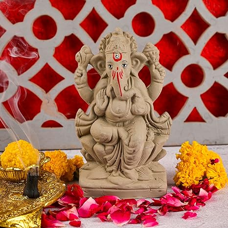 Ganesh Idol Eco-Friendly Handcrafted Mud
