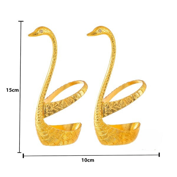 Swan Tissue Holder – Golden Set of 2