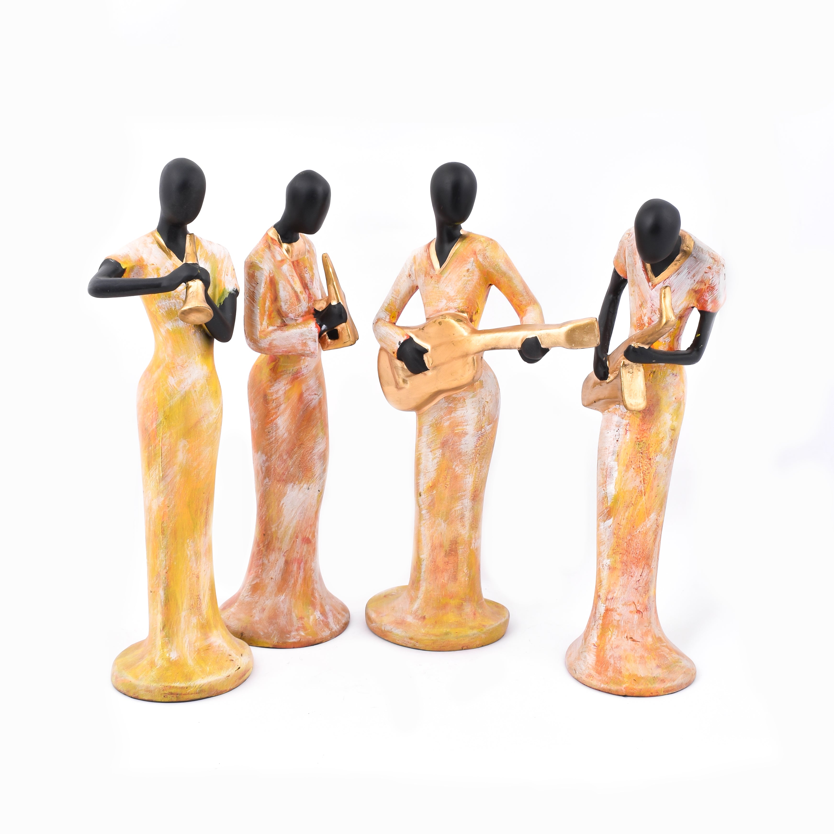 Musical Ladies Playing Instrument Statues