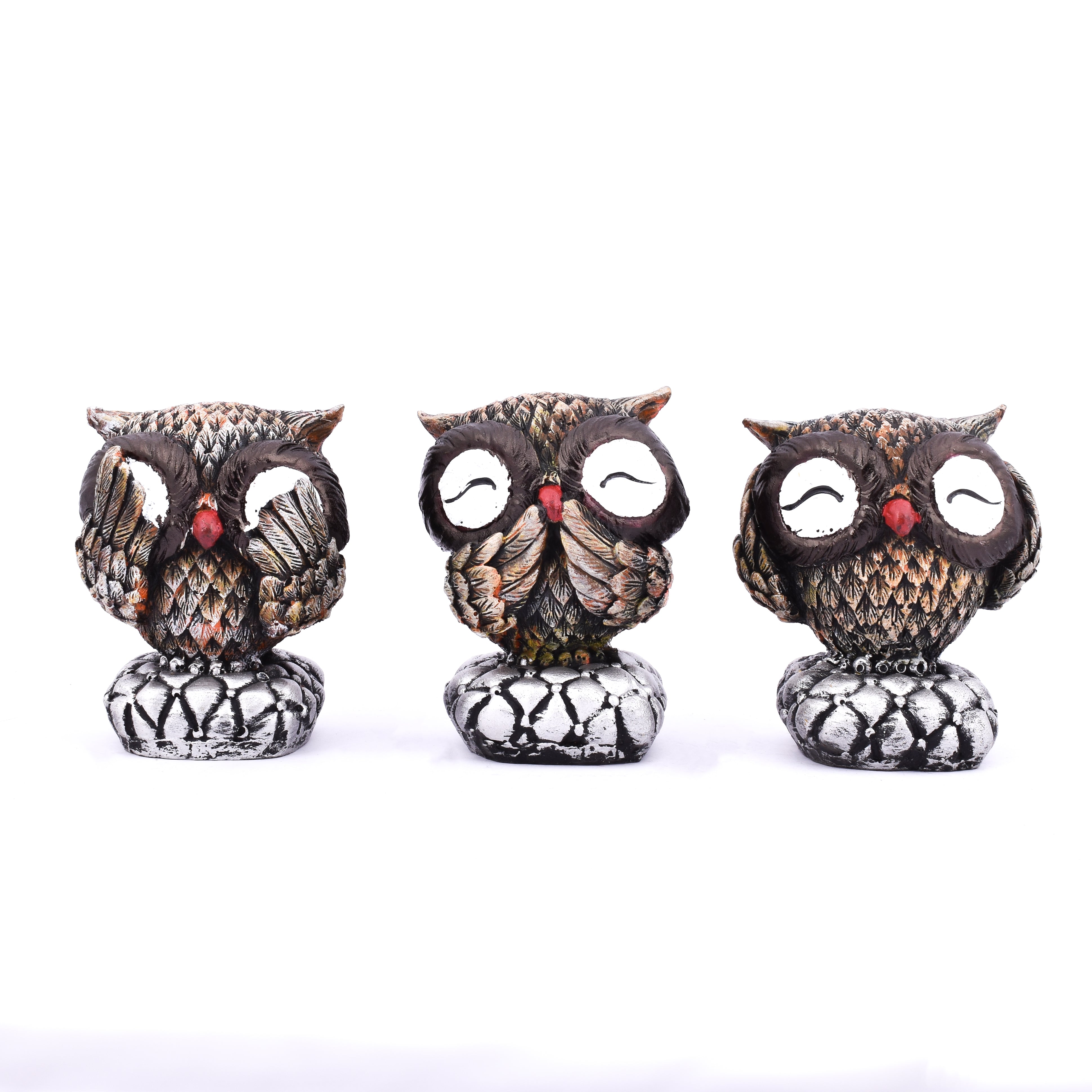 Set of 3 Owl Showpiece