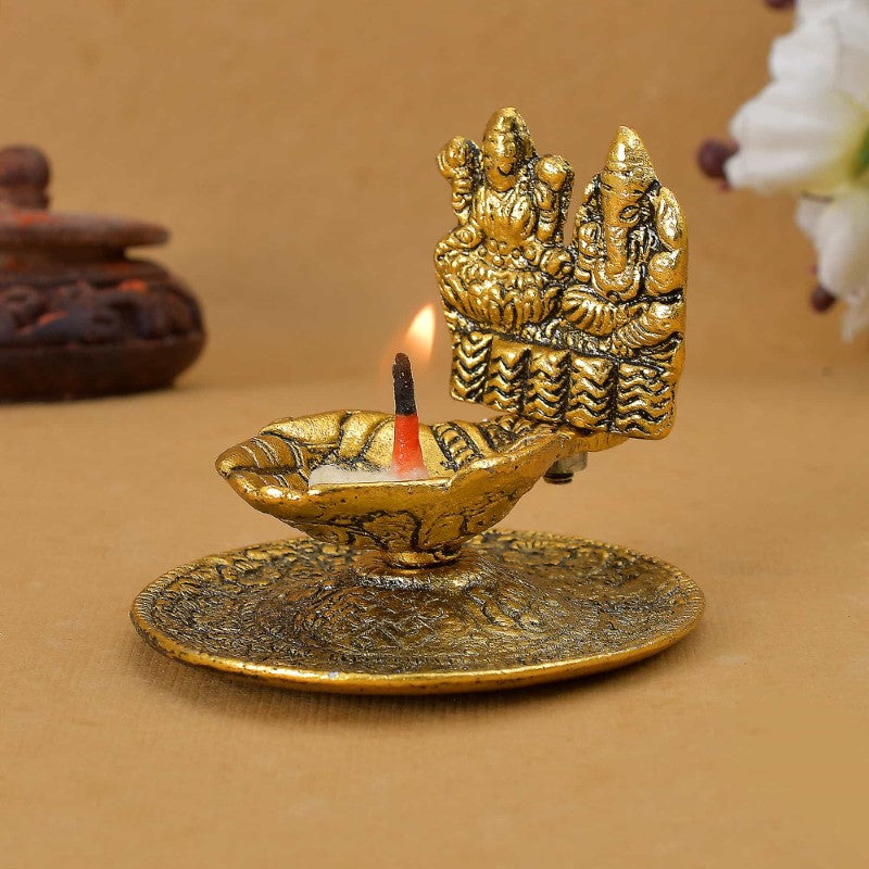 Laxmi Ganesh Diya – Golden
