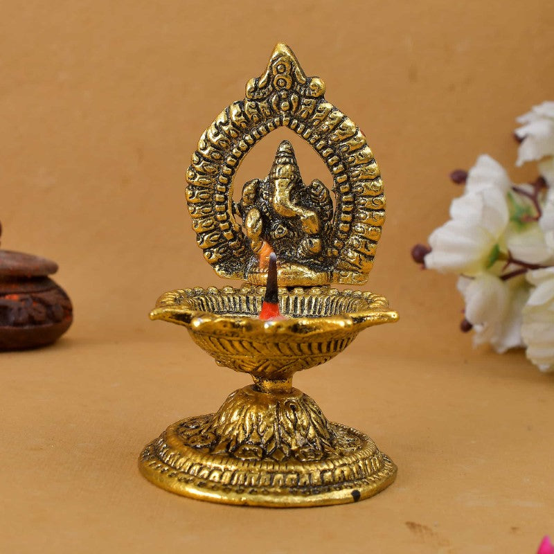 Ganesh Diya – Golden