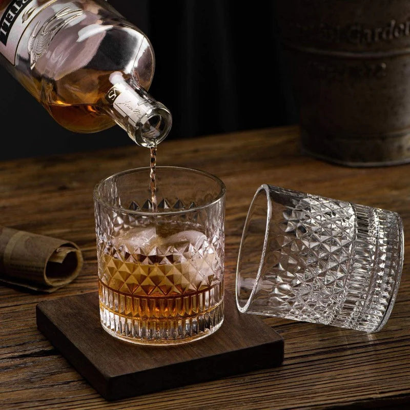 Diamond Whiskey Glass Gift Set Of 4