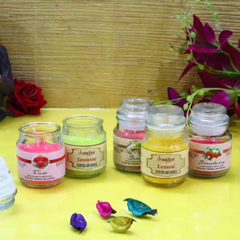 All Fragrance Jar Candles with Lid – Pack of 5