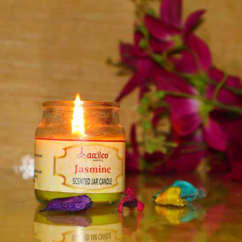 Jasmine Fragrance Jar Candle with Lid