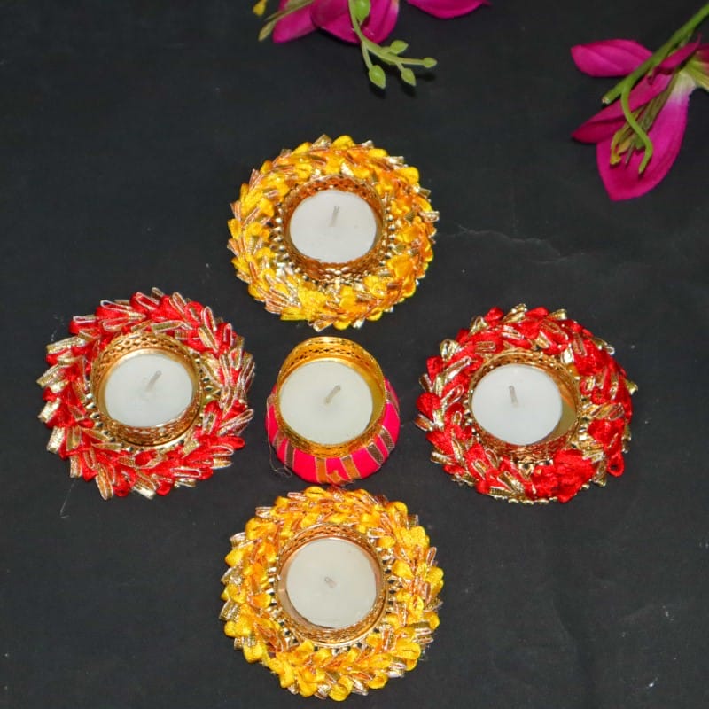 Set of 4 Tea Lights – Diwali Decoration