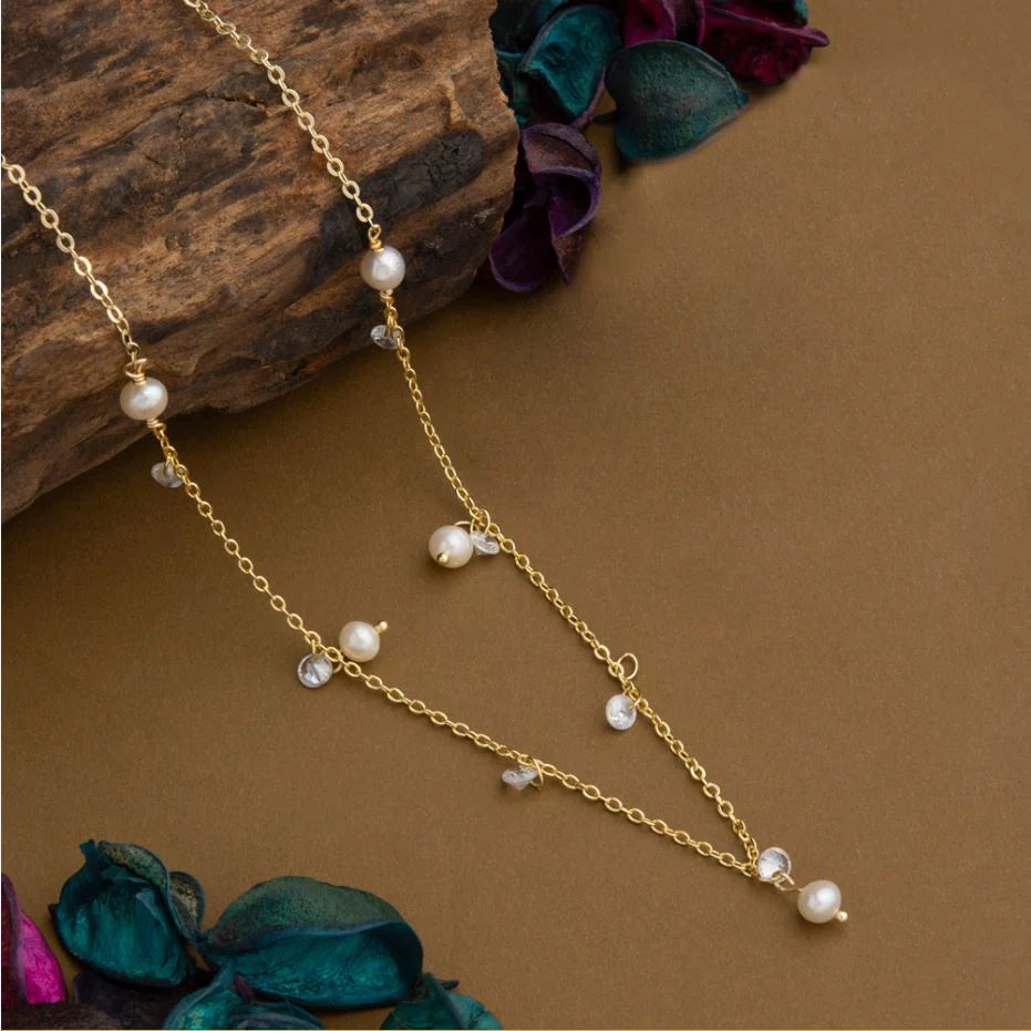 24 Carat Guaranteed Gold Plated Freshwater Natural Cultural Pearl Beads Fashion Necklace