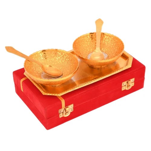 Gold Plated Minar Bowl Set