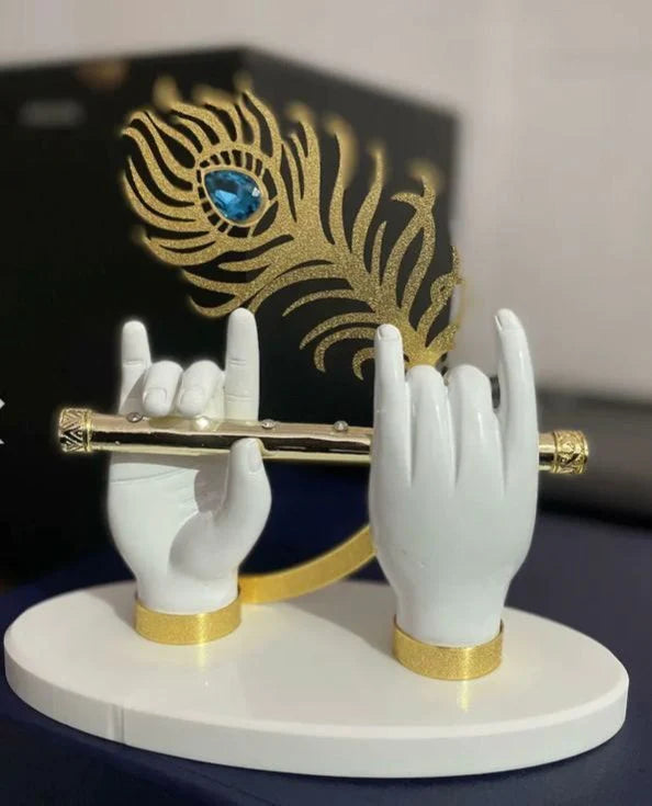Lord Krishnas Hands With Flute
