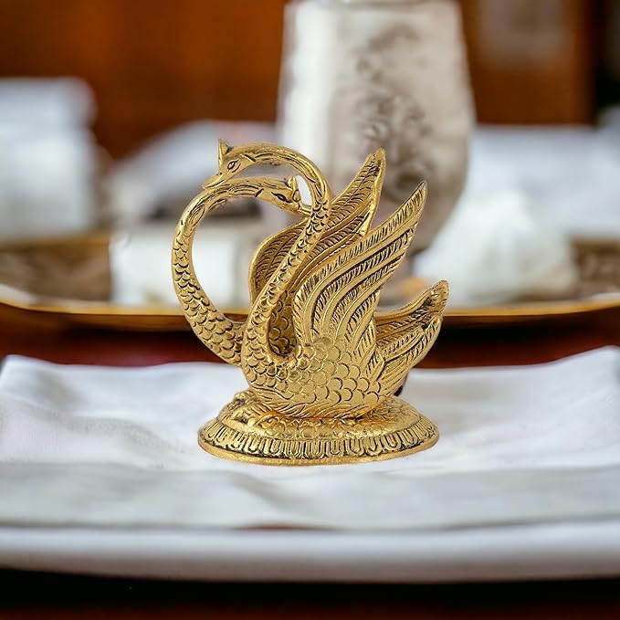 Craftemporio Handmade Handicrafts Decorative Antique Swan Duck Shape Napkin Holder Showpiece