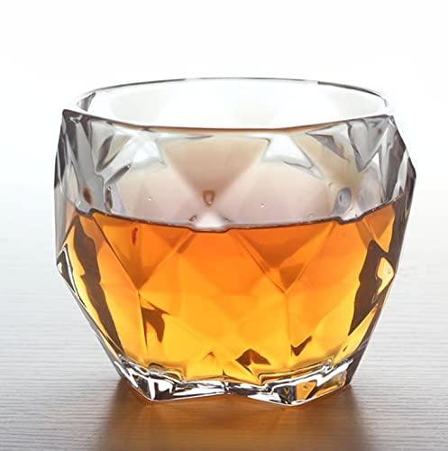 Italian Premium Whiskey Glass | Clear Crystal Whiskey Glass | 300 ML | Set of 4 (Giant) - CraftEmporio