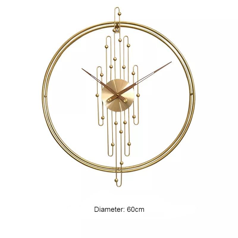 Large Minimalist Golden Luxury Wall Clock for Home Decor (2ft) | Beautiful Clock for Living Room - CraftEmporio