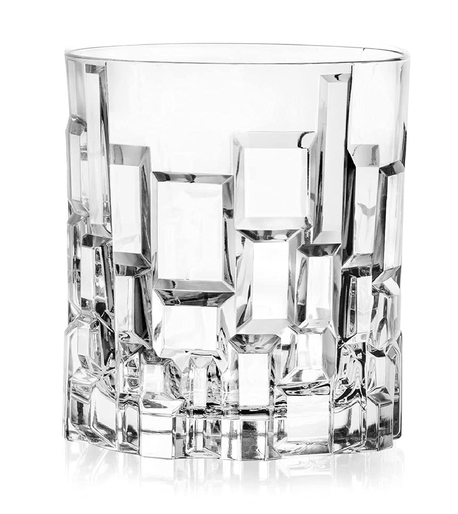 Heavy Base Old Fashioned Drinking Crystal Whiskey Glass for Bourbon, Rocks, Cocktail, Scotch and Rum | 325 ML | Set of 6 | Clear - CraftEmporio