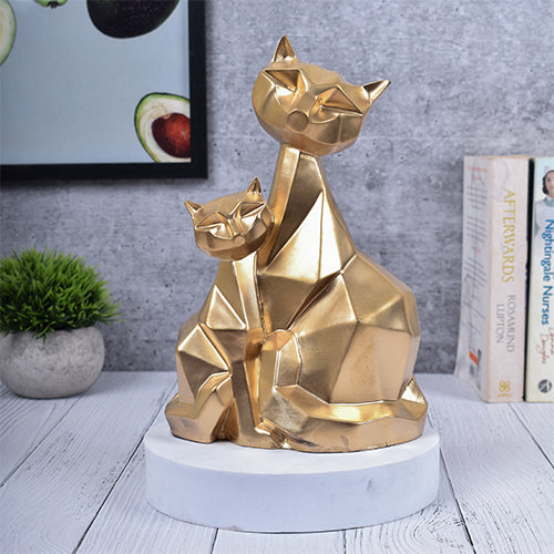 Cat Family Decorative Sculpture